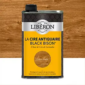 Cire liquide antiquaire black bison pour meubles Libéron chêne moyen 500ml