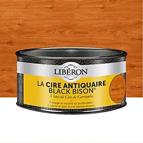 Cire pâte antiquaire black bison pour meubles Libéron merisier foncé 500ml
