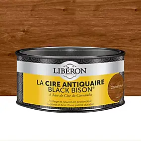 Cire pâte antiquaire black bison pour meubles Libéron chêne foncé 500ml