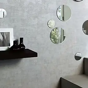Assortissement de 7 miroirs ronds 3 de Ø7,6 cm + 3 de Ø15,2 cm + 1 de Ø22 cm