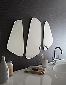 Ensemble de 3 miroirs ovale Bisao Pierre Pradel l.30 x H.56cm