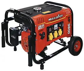 Groupe électrogène 3000 W - carburant SP95 et SP98 - autonomie 10 h - L.60 x l.45 x H.45 cm - Mecafer MF3800