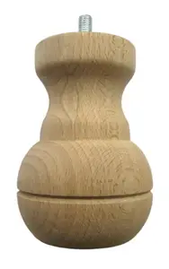 Pied de lit miche brut H. 100 mm x Ø 75 mm