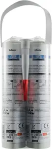 Lot 2 mastic silicone blanc 280 ml pour joints salle de bain et cuisine + 10%