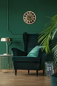 Horloge murale avec mécanisme apparent doré Ø25cm