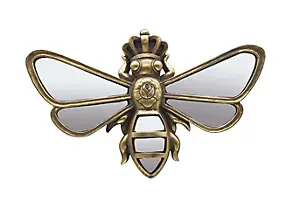 Décoration murale miroir abeille doré satiné Emde