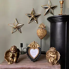 3 étoiles miroirs dorées L.19 x l.19cm Emdedesign
