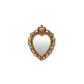 Décoration murale ex-voto couronne dorée H.19cm Emde