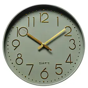 Horloge murale color block vert kaki ⌀30,5cm Emdedesign