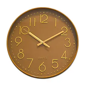 Horloge murale ronde jaune orcre Ø.30 cm Emdedesign Color