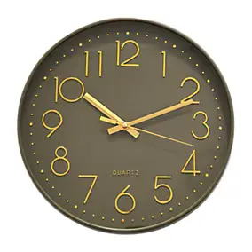 Horloge murale ronde vert kaki Ø.30 cm Emdedesign Color