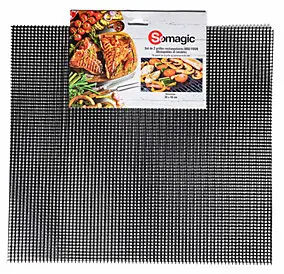 Grille rectangulaire découpable pour barbecue et four Somagic noir