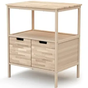 Commode à langer en bois de hêtre brut Essentiel