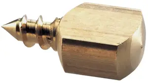 8 taquets d'étagères à vis en laiton Ø 6 mm