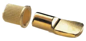 12 taquets pour étagère en acier laitonné Ø 7 mm