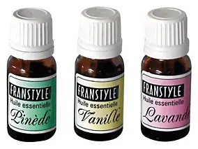 Huile essentielle 3 flacons senteur Pinède, vanille, lavande 8 ml