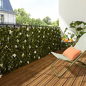 Treillis osier avec fleurs artificielles jasmin L.2 x l.1 m