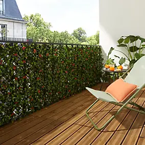 Treillis osier avec feuilles artificielles L.2 x l.1 m