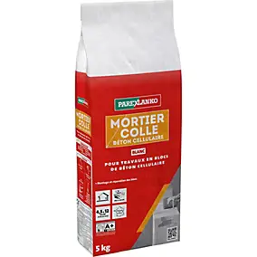 Mortier colle béton cellulaire blanc 5 kg Parexlanko