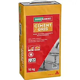 Ciment gris pour travaux courants de maçonnerie 10 kg Parexlanko