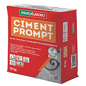 Ciment prompt pour travaux courants de maçonnerie 10 kg Parexlanko