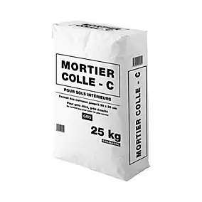 Mortier colle C pour sols intérieurs gris 25 kg