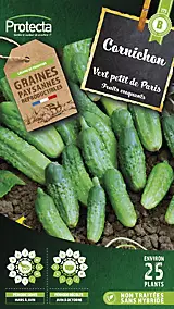 Graines de cornichon variété "Vert Petit de Paris" Protecta semis de mars à juin