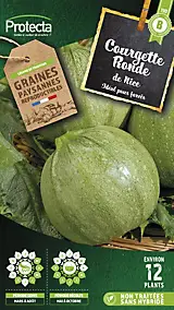 Graines de courgette variété "Ronde de Nice" Protecta semis de mars à août