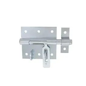 Verrou de box porte cadenas ø18 mm - acier zingué blanc