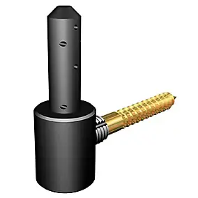 Gond à visser pvc Afbat Ø14 mm noir et doré
