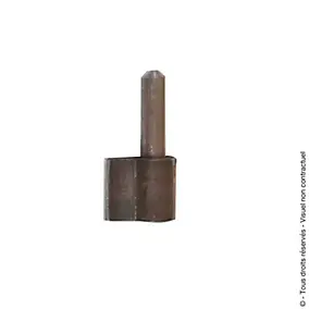 Gond à souder acier brut Ø16 L.34 x H.40 mm Afbat