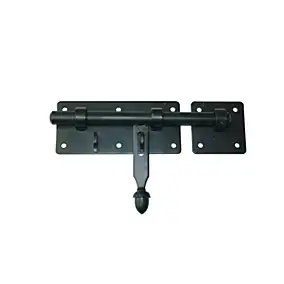 Verrou écurie Afbat acier noir mat ø18 mm avec gâche