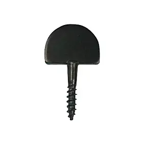 2 butées droites à vis + chevilles - acier noir