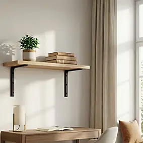 Equerre demi ronde 350 x 350 mm - acier noir