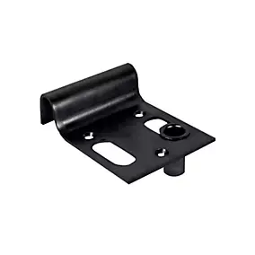 Sabot de portail à visser avec gache Afbat noir L/140 x l.100 x H.40mm
