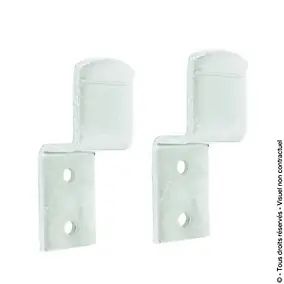 2 supports de barre de garage Afbat acier zingué jaune