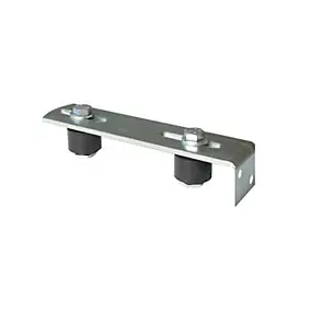 Guide de portail à visser acier zingué blanc Afbat L.250mm H.40mm