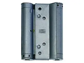 Charnière double action acier époxy gris Afbat 100 mm
