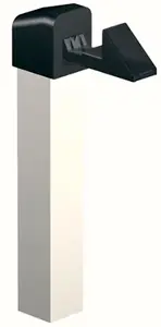 Arrêt portail en PVC avec ressort de couleur blanche