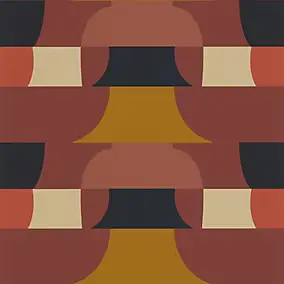 Papier peint Bensimon vinyle intissé déco seventies Noisette