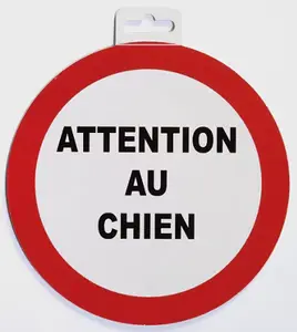 Panneau "attention au chien"