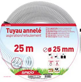 Tuyau annelé flexible diam.25 mm, L.25 m