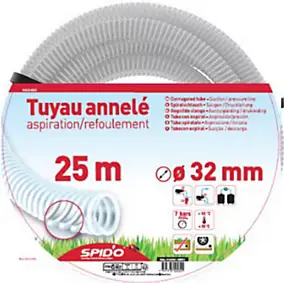 Tuyau annelé ø32 mm L.25 m H. 357 mm