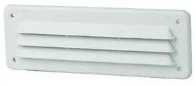 Grille d'aération PVC bas de porte Autogyre blanche réglable 230 x 80 mm