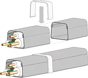 Connecteur pour goulotte 80 x 60 mm spécial climatiseur fixe Autogyre