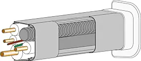 Amorce droite pour goulotte 80 x 60 mm spécial climatiseur fixe Autogyre