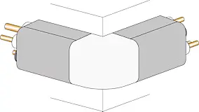 Coude extérieur 90° pour goulotte 80 x 60 cm spécial climatiseur fixe Autogyre