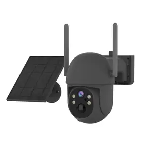 Caméra de surveillance solaire extérieure wifi sans fil 2.5K noir