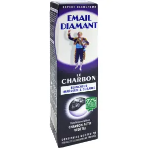 EMAIL DIAMANT Dentifrice au charbon blancheur immédiate & durable 75ml