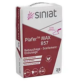 Plâtre manuel traditionnel Plafer MAX 857 blanc 25kg